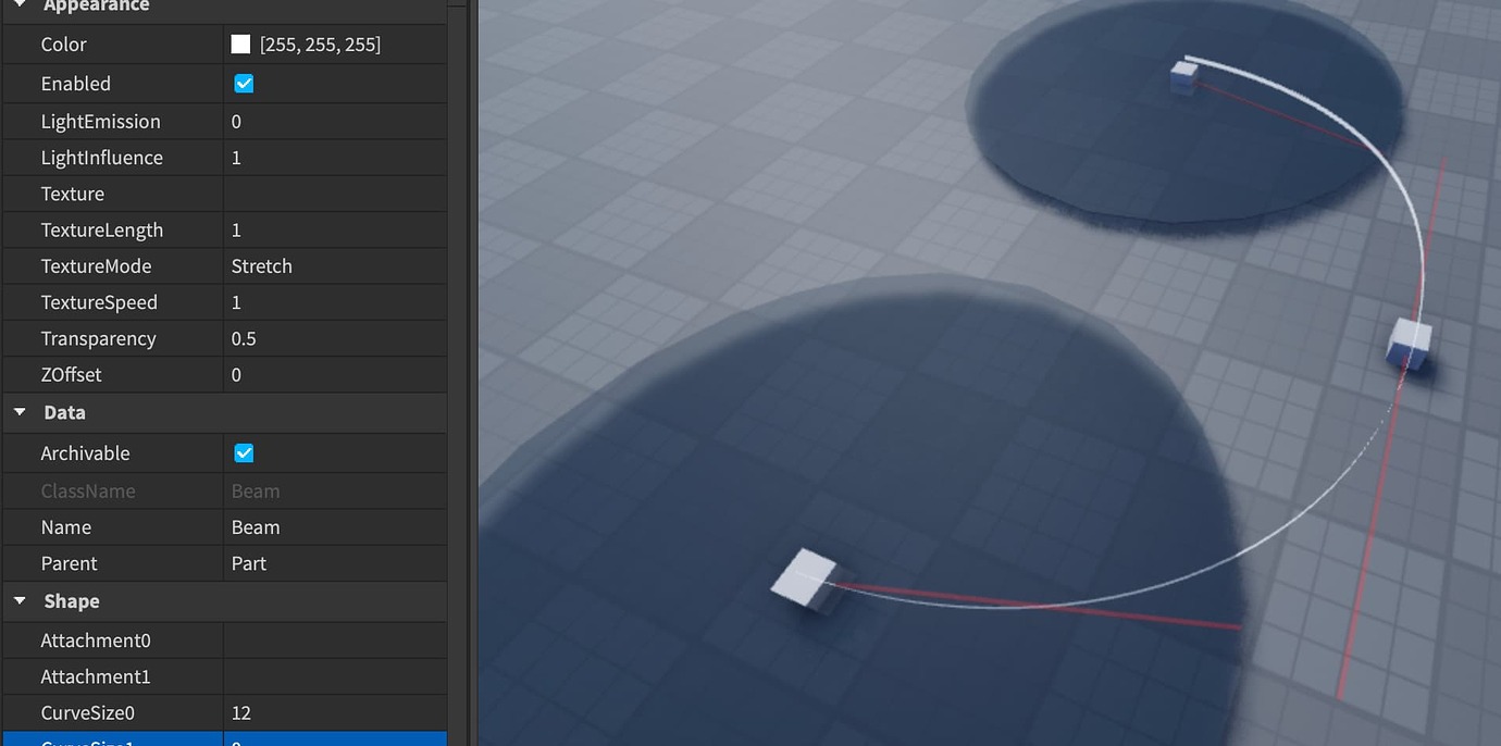 Curve beam to go through position - Scripting Support - Developer Forum ...