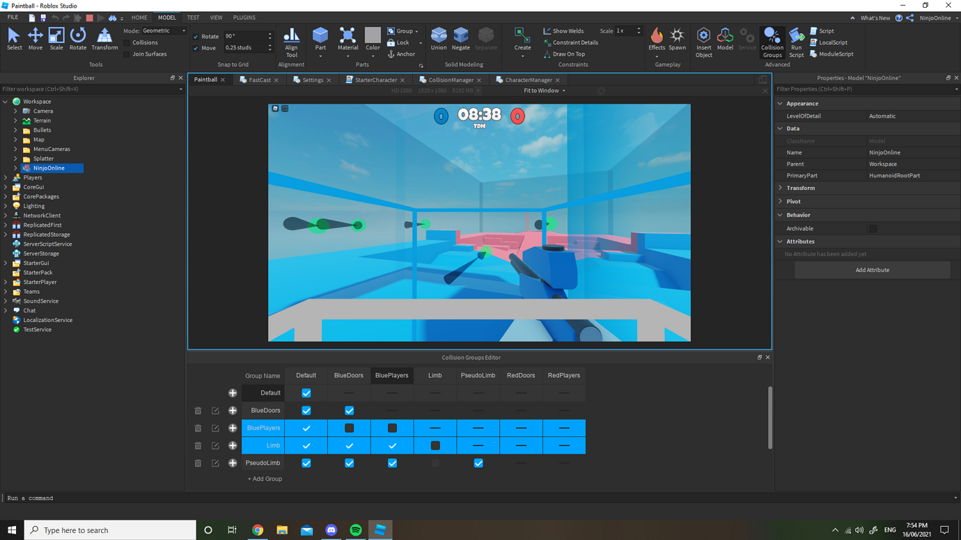 Collision group not working - Scripting Support - Developer Forum | Roblox