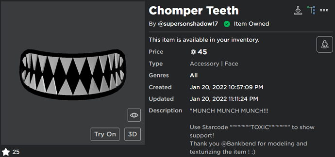 Chomper Teeth