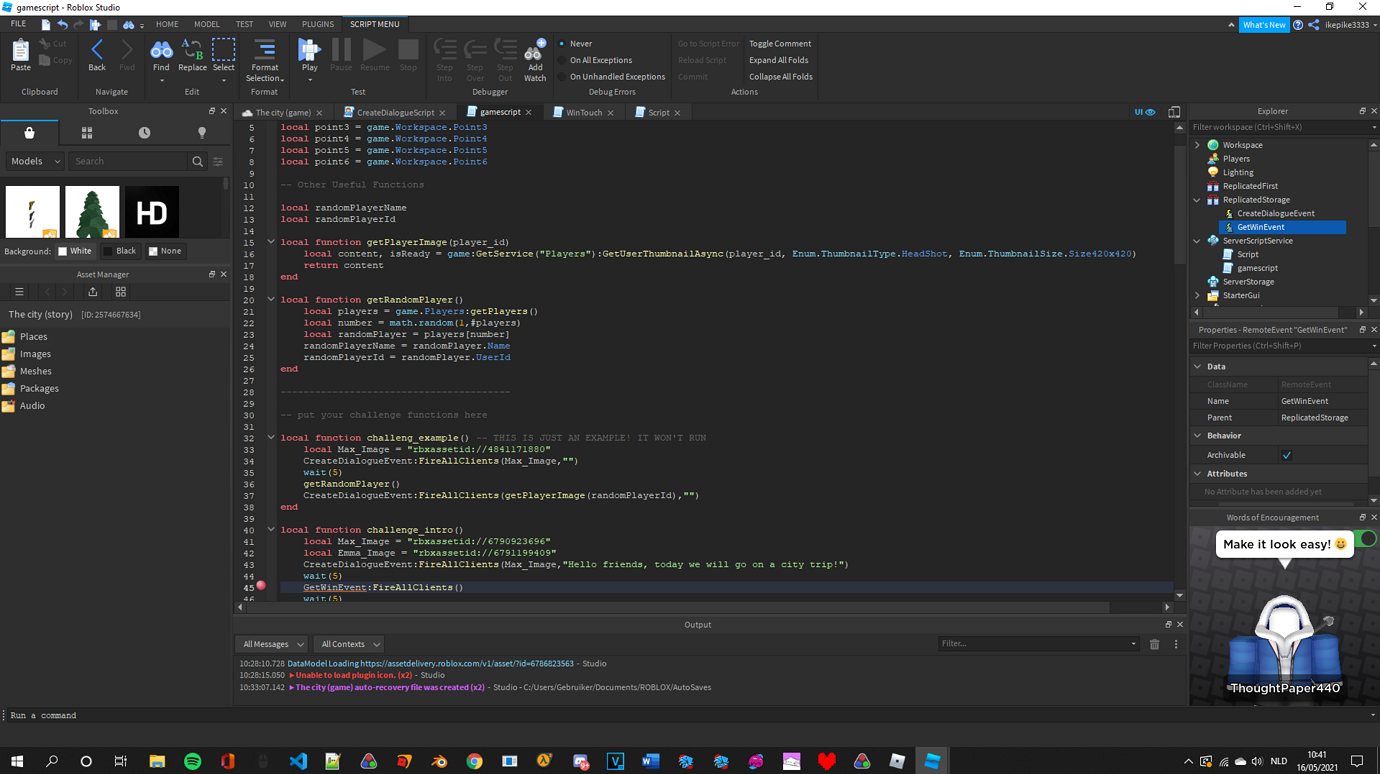 Script help for a story game - Scripting Support - Developer Forum | Roblox