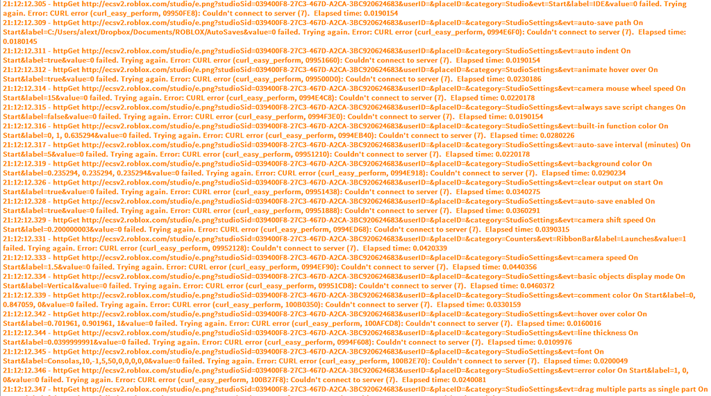 Studio Errors: curl_easy_perform - Studio Bugs - Developer Forum | Roblox