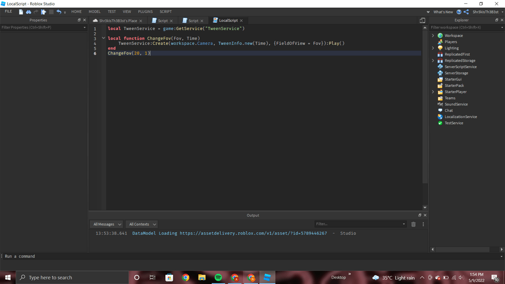 How to make smooth FOV tween script? - Scripting Support - Developer ...