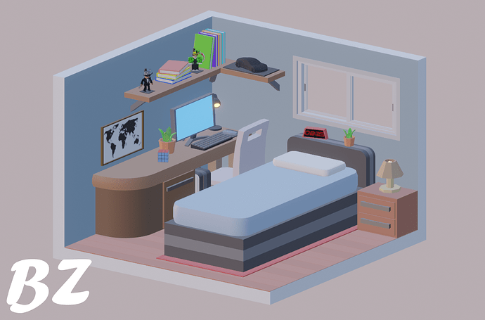 Custom Room (Low- Poly)
