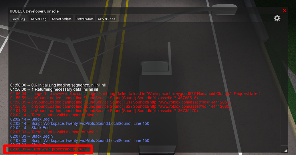 Error while processing packet causing connection problems - Studio Bugs ...