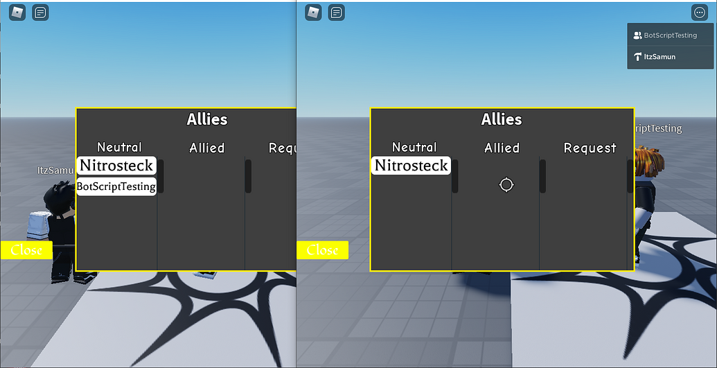 Bug in Allies System - Scripting Support - Developer Forum | Roblox