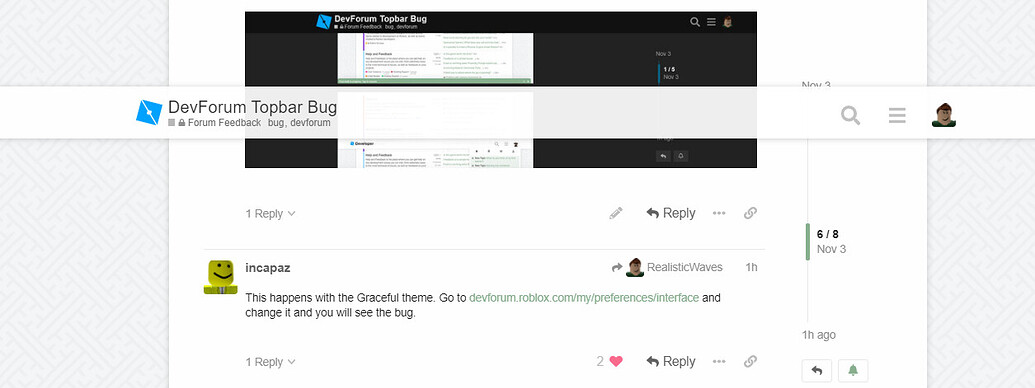 DevForum Topbar Bug - Forum Help - Developer Forum | Roblox