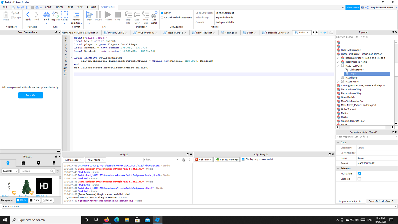 Teleport Randomly with the Random Function - Scripting Support ...