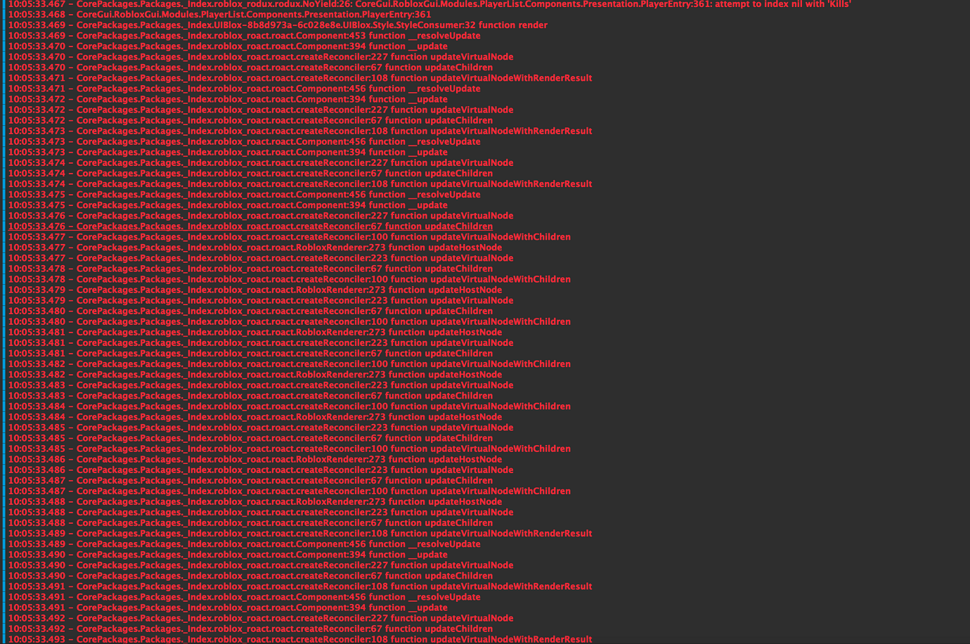 I got this really long error - Scripting Support - Developer Forum | Roblox