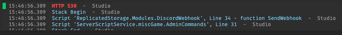 Unknown HTTP 530 Error? - Scripting Support - Developer Forum | Roblox