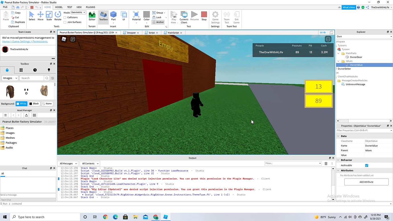 Owner Door not working - Scripting Support - Developer Forum | Roblox