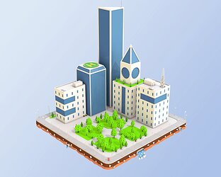 low_poly_city_block_skyscraper_buildings_1-