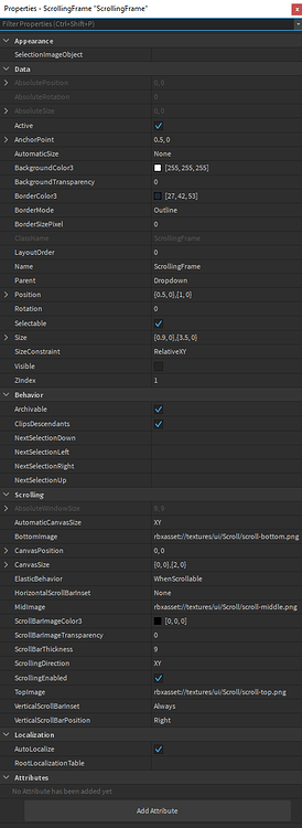 My ScrollingFrame is broken - Art Design Support - Developer Forum | Roblox