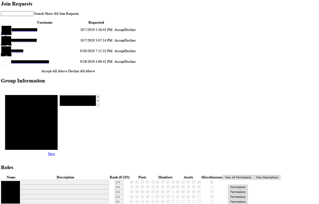 Group admin page is broken for a specific group - Website Bugs ...