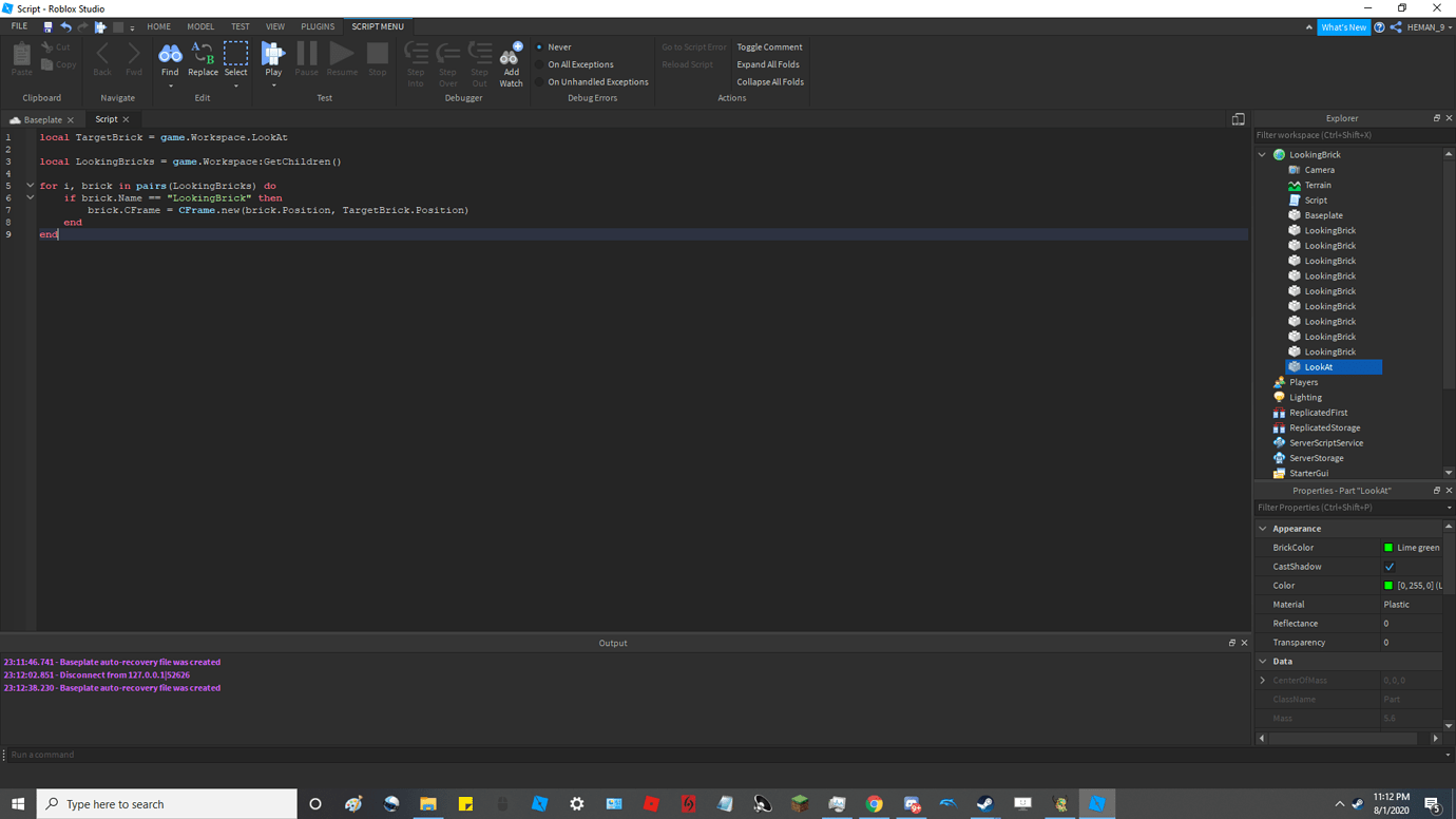 Crame/Vector3 Help - Scripting Support - Developer Forum | Roblox