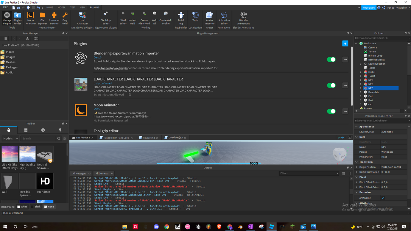Roblox Studios error - Scripting Support - Developer Forum | Roblox