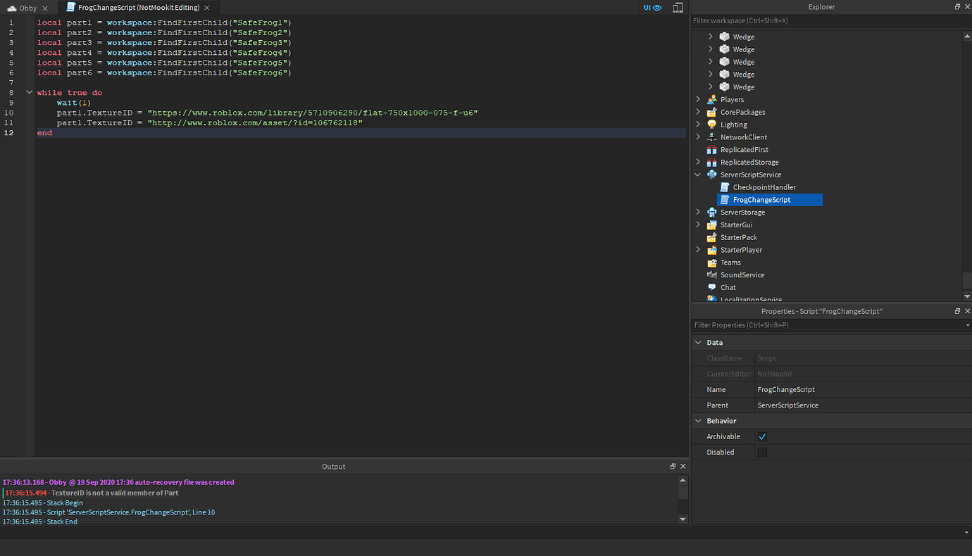 Change Color script - Scripting Support - Developer Forum | Roblox
