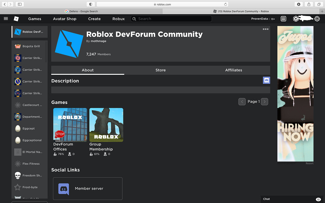 Groups Page Broken - Website Bugs - Developer Forum | Roblox