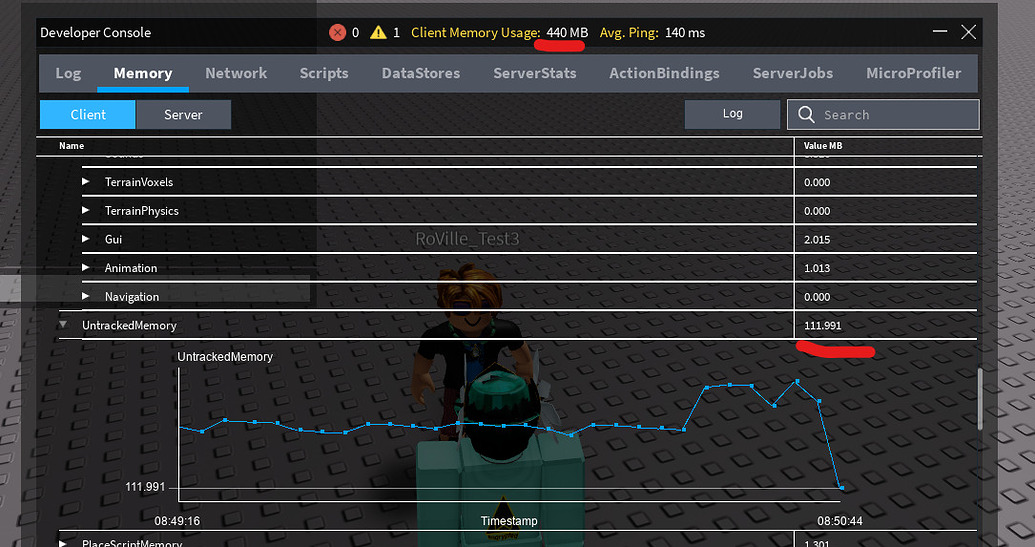 100+MB client-side memory leak on empty baseplate - Engine Bugs ...