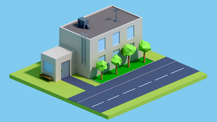 Feedback on Low Poly Building - Building Support - Developer Forum | Roblox