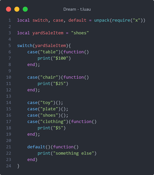 Switch // A C++ concept in rich Luau functionality - Community ...