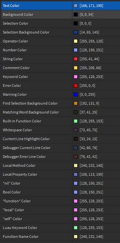 Script Editor Themes Plugin - Creations Feedback - Developer Forum | Roblox