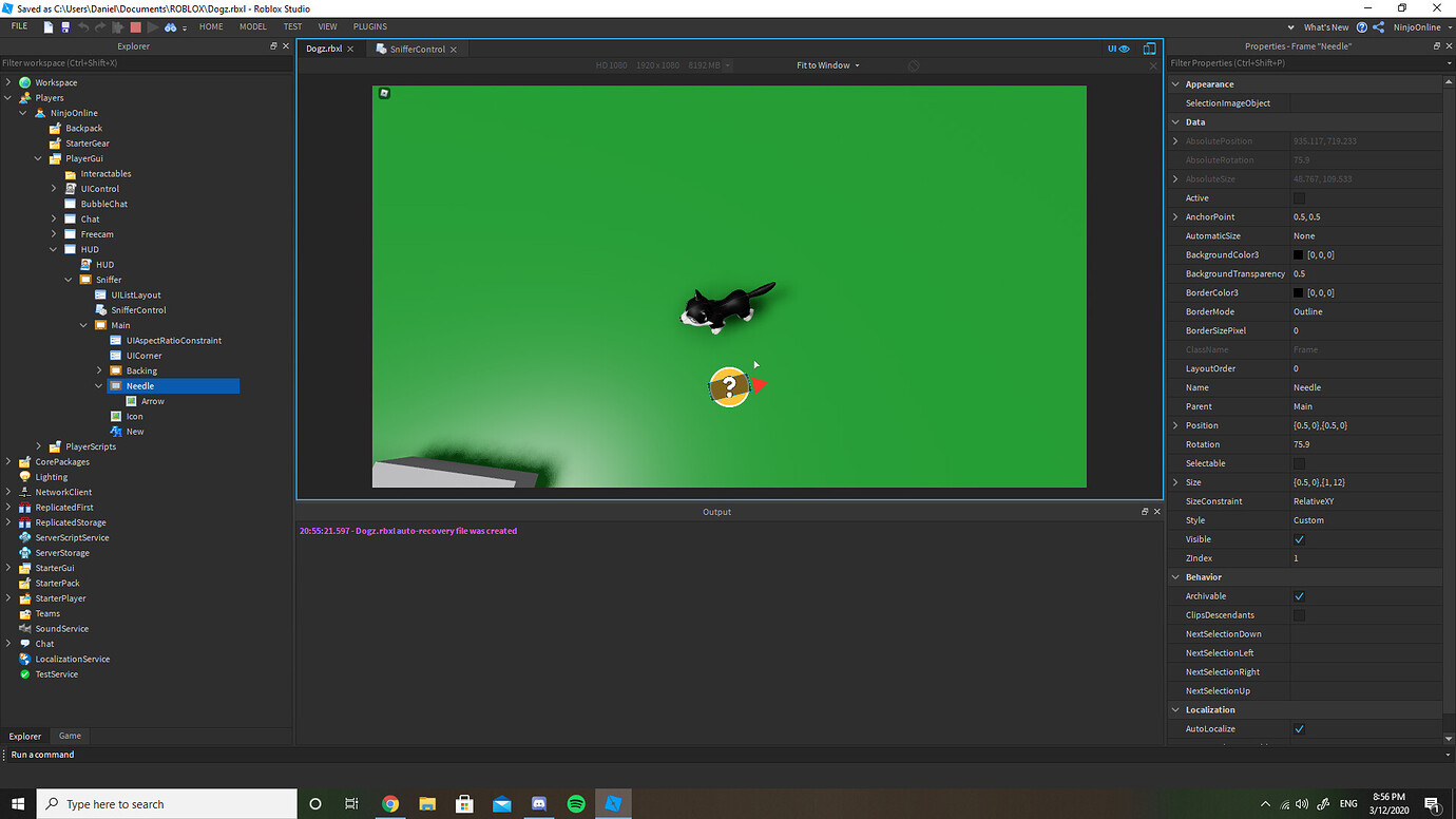 How to make UI point towards part (based on camera rotation ...