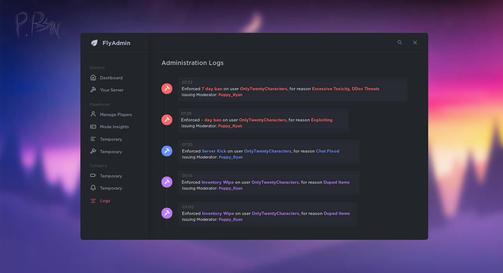 Fly Gui Early Development Stages of FlyAdmin | UI Feedback - Creations Feedback ...