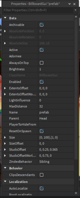 BillboardGui TextLabel Disappearing from 24 Studs Away - Art Design ...