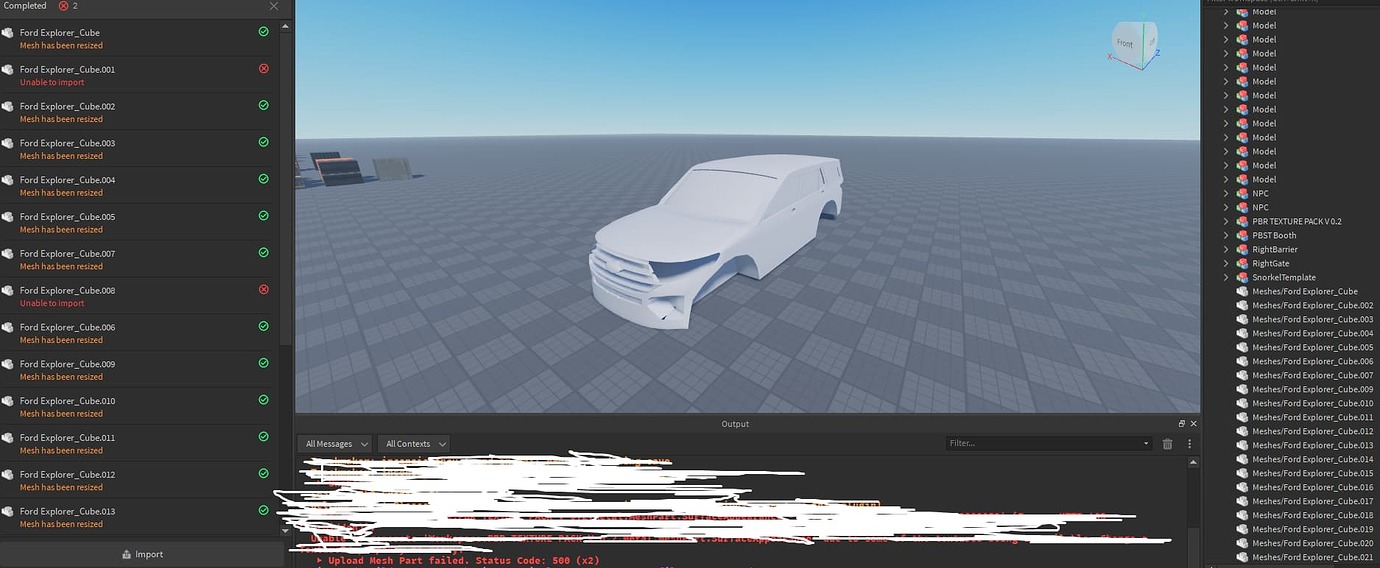 Mesh won't upload (Status Code: 500) - Studio Bugs - Developer Forum ...