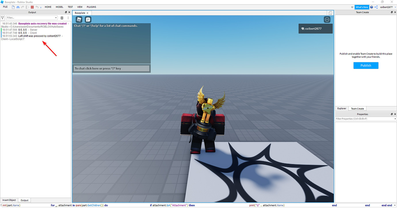 Why does left shift not work in UserInputService Scripting Support