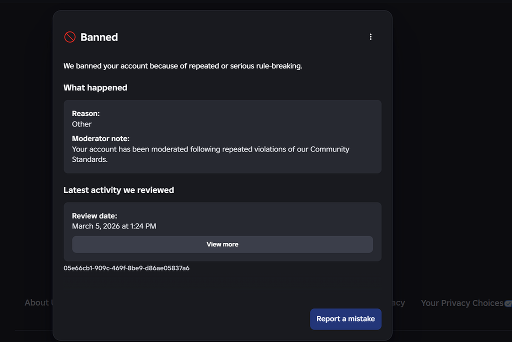 Enforcement ban - Platform Usage Support - Developer Forum | Roblox