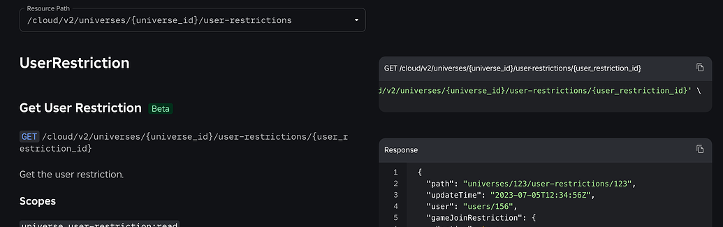 Feedback on "UserRestriction" - Documentation Issues - Developer Forum ...
