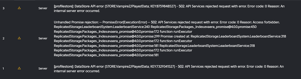 502: API Services rejected request with error. Error code: 0 Reason: An ...