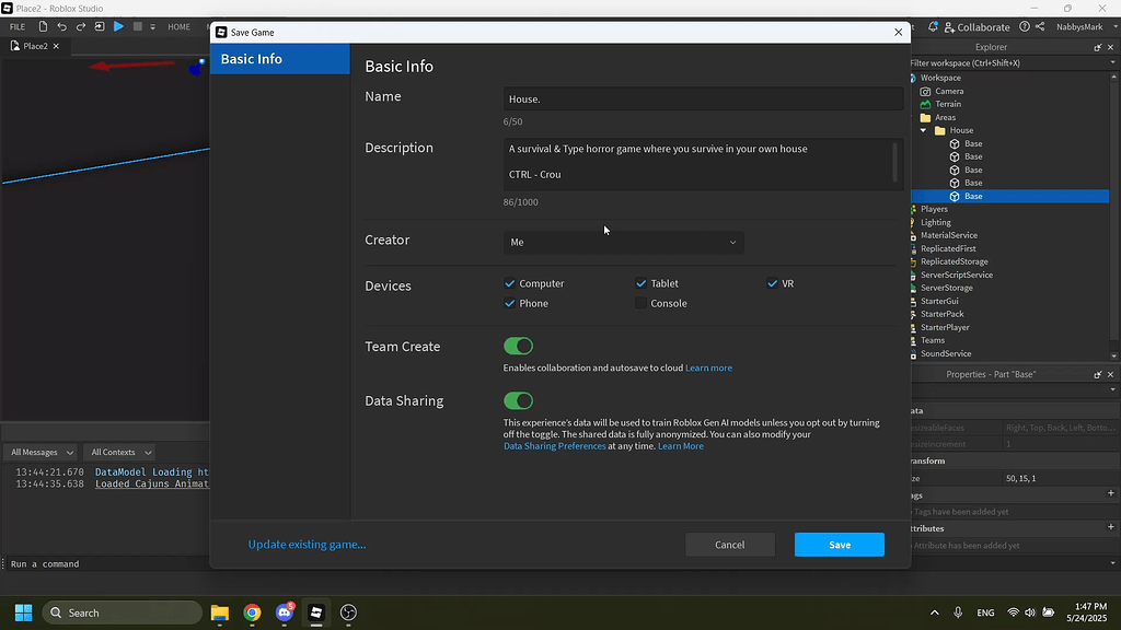 Weird roblox studio publishing glitch? - Platform Usage Support ...