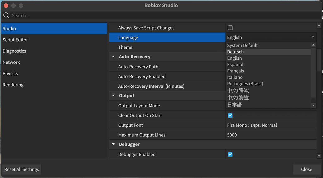 German Language now Available in Studio - Announcements - Developer ...