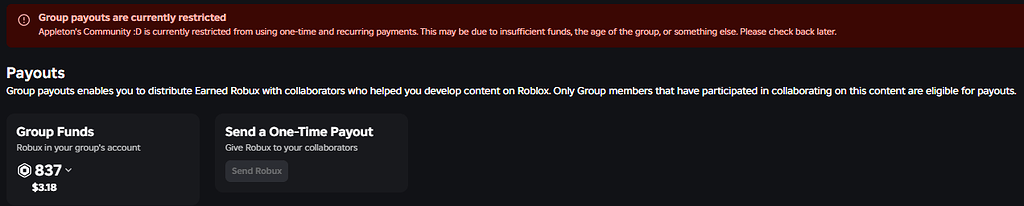 Sending a one time payout is not working - Platform Usage Support ...