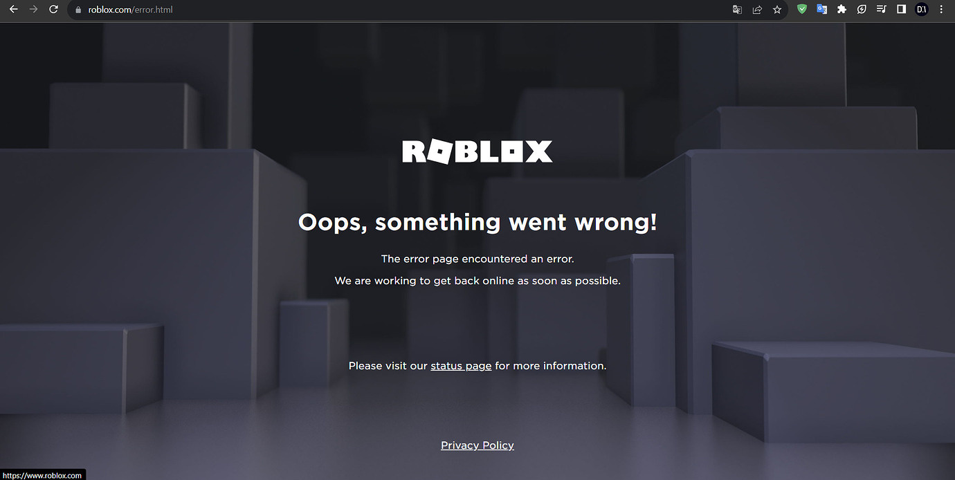 Roblox's error page - Platform Usage Support - Developer Forum | Roblox