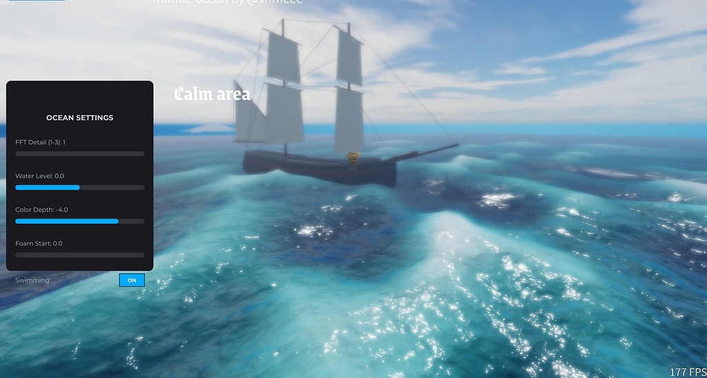 Ocean Rp Thing Realistic Ocean Sailing Project | FFT Ocean, LOD , Buoyancy (Progress ...