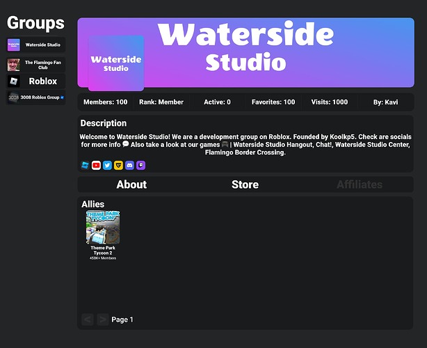 Dark mode affiliates