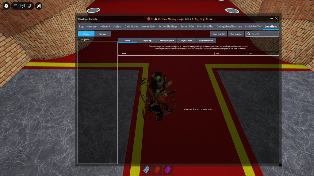 LuauHeap breaks the Dev Console - Engine Bugs - Developer Forum | Roblox