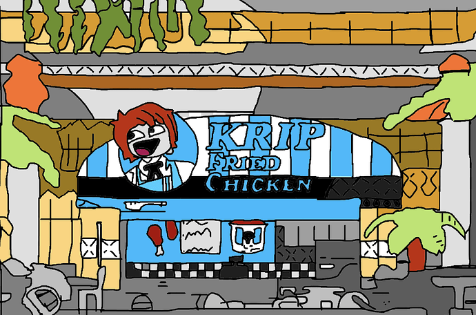 krip's fried chicken drawing