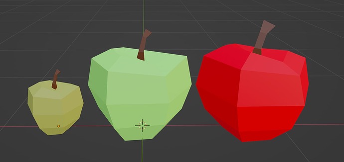 apples in Blender View
