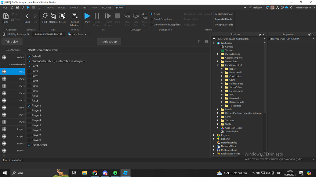 Collision Groups not functioning correctly - Scripting Support ...