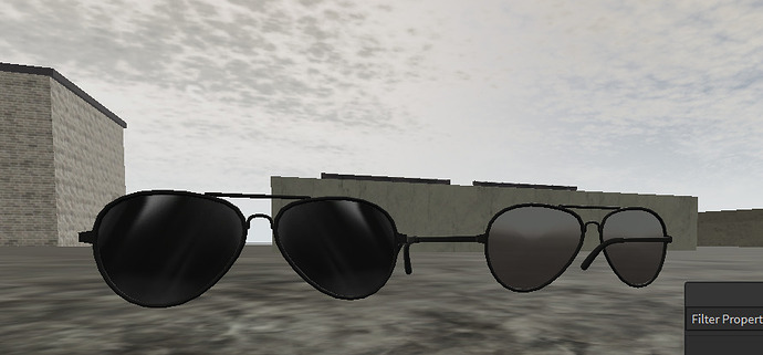 original (left) vs the reflective version (right)