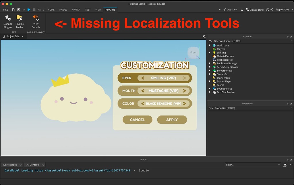 Localization Tools Gone from Studio Plugins Tab - Studio Bugs ...