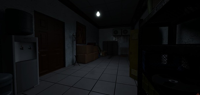 This is the employees back area behind the front desk