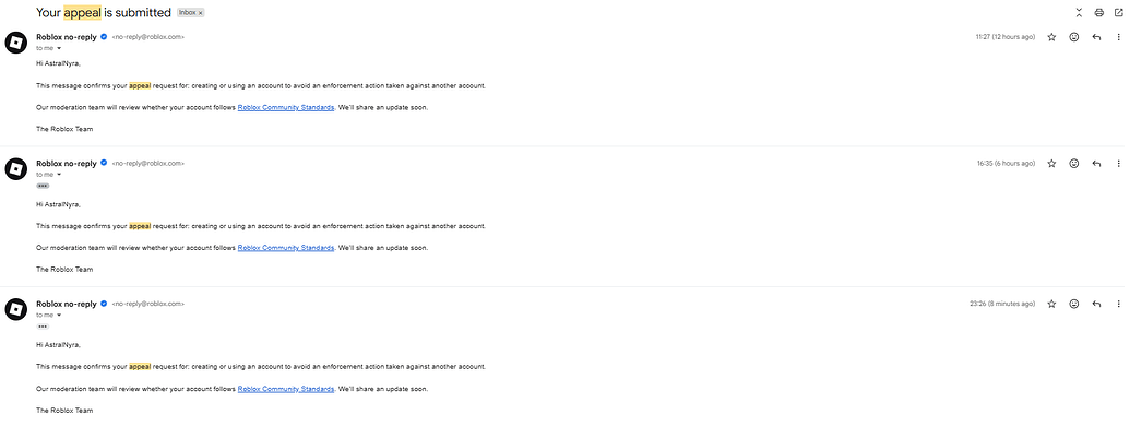 Multiple roblox accounts terminated due to enforcement ban - Platform ...