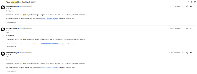 Multiple roblox accounts terminated due to enforcement ban - Platform ...