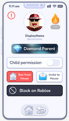 Player profile UI