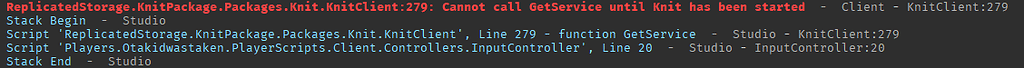 Knit Client not starting - Scripting Support - Developer Forum | Roblox